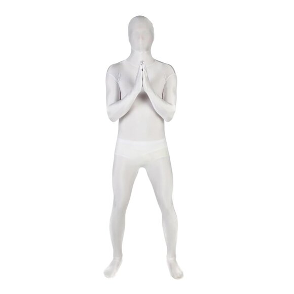 Morpsuits White Bodysuit Hand Feet Hood Adult Size XL - Picture 1 of 11